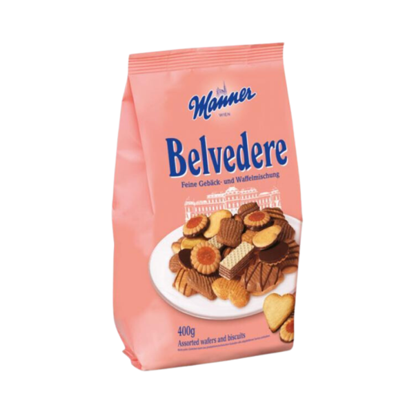 Manner Belvedere Gebäck- und Waffelmischung, 400 Gramm Packung